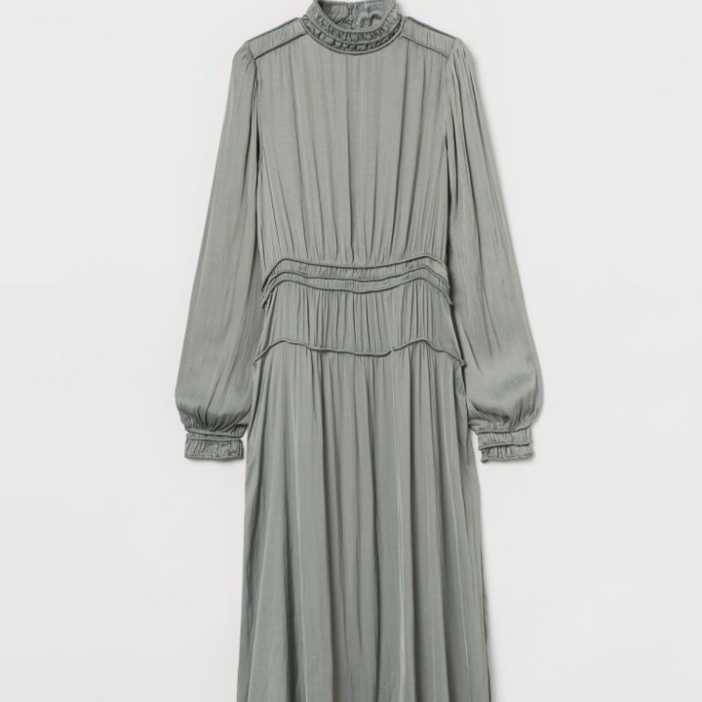 H&M long satin dress NWT.